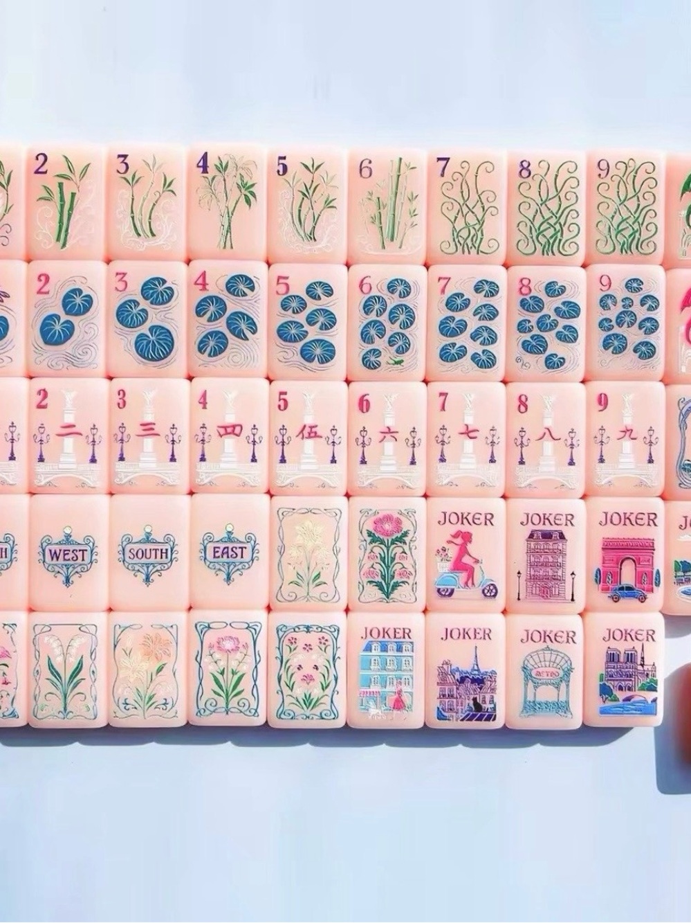 American Mahjong Mahjong 160 Tiles Set - Fantasy Paris